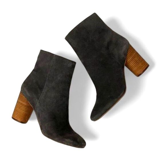 SAM EDELMAN Corra Grey Suede Bootie Size 10 - Picture 1 of 9